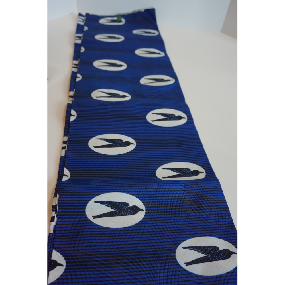 Lapaix Java Superieur Super Wax Fabric 6 Yards Blue Bird Stripe Dutch Wax Print - Picture 5 of 9